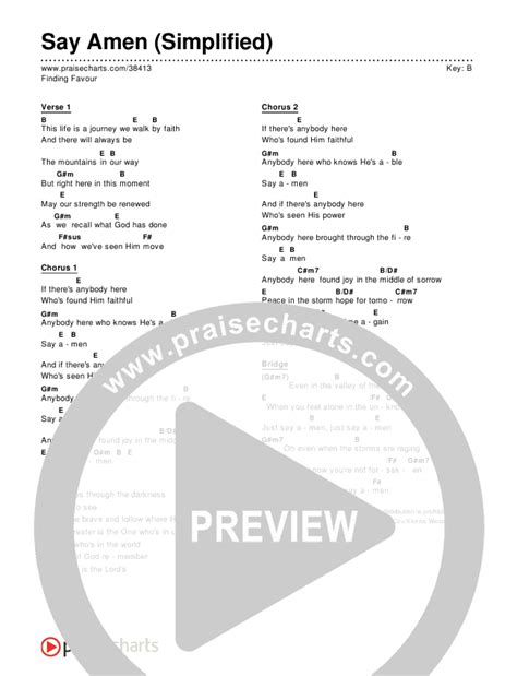 Say Amen Chords .